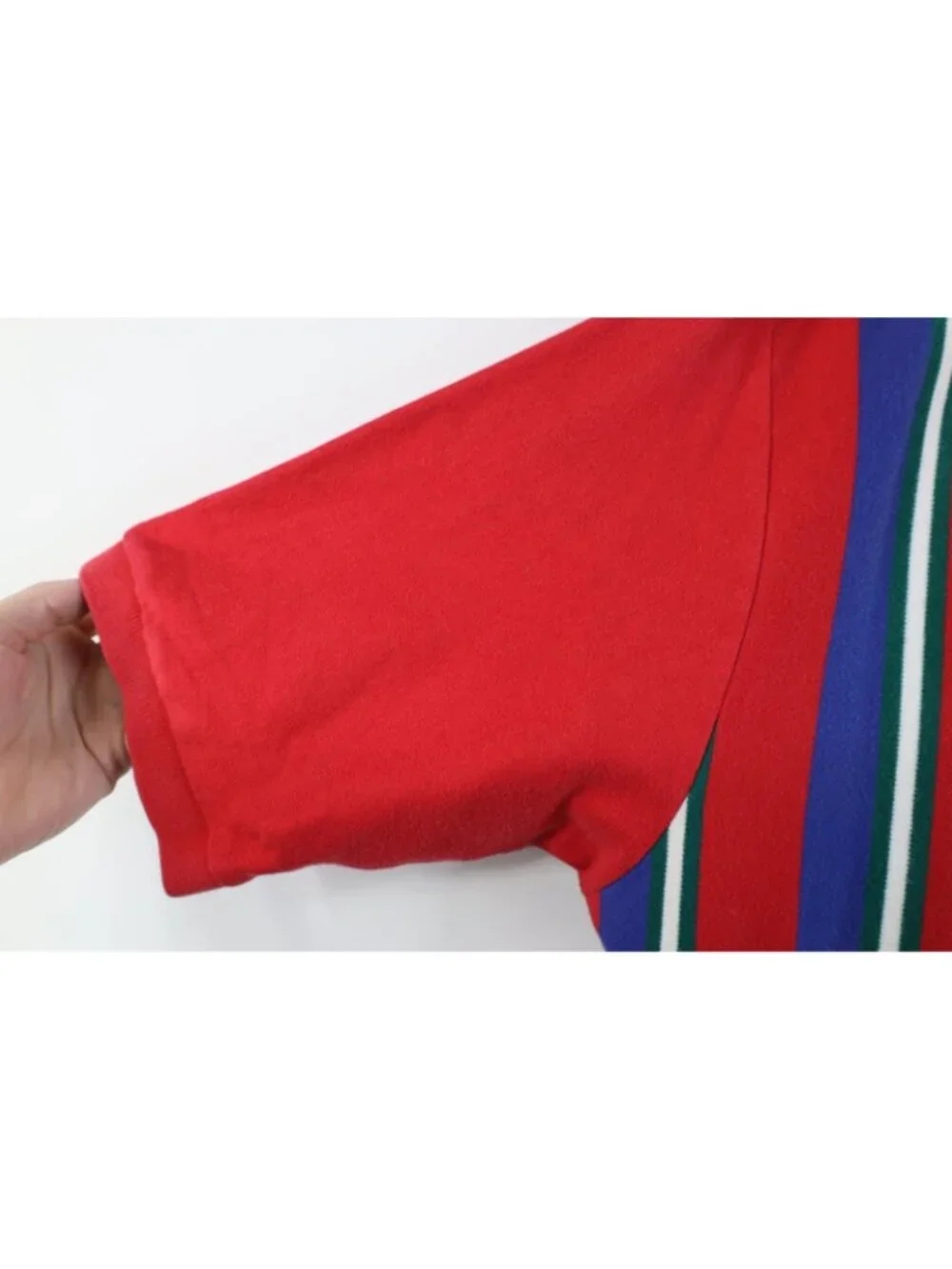 Vintage 90s Ralph Lauren Mens Large Baggy Striped Color Block Soft Cotton Polo